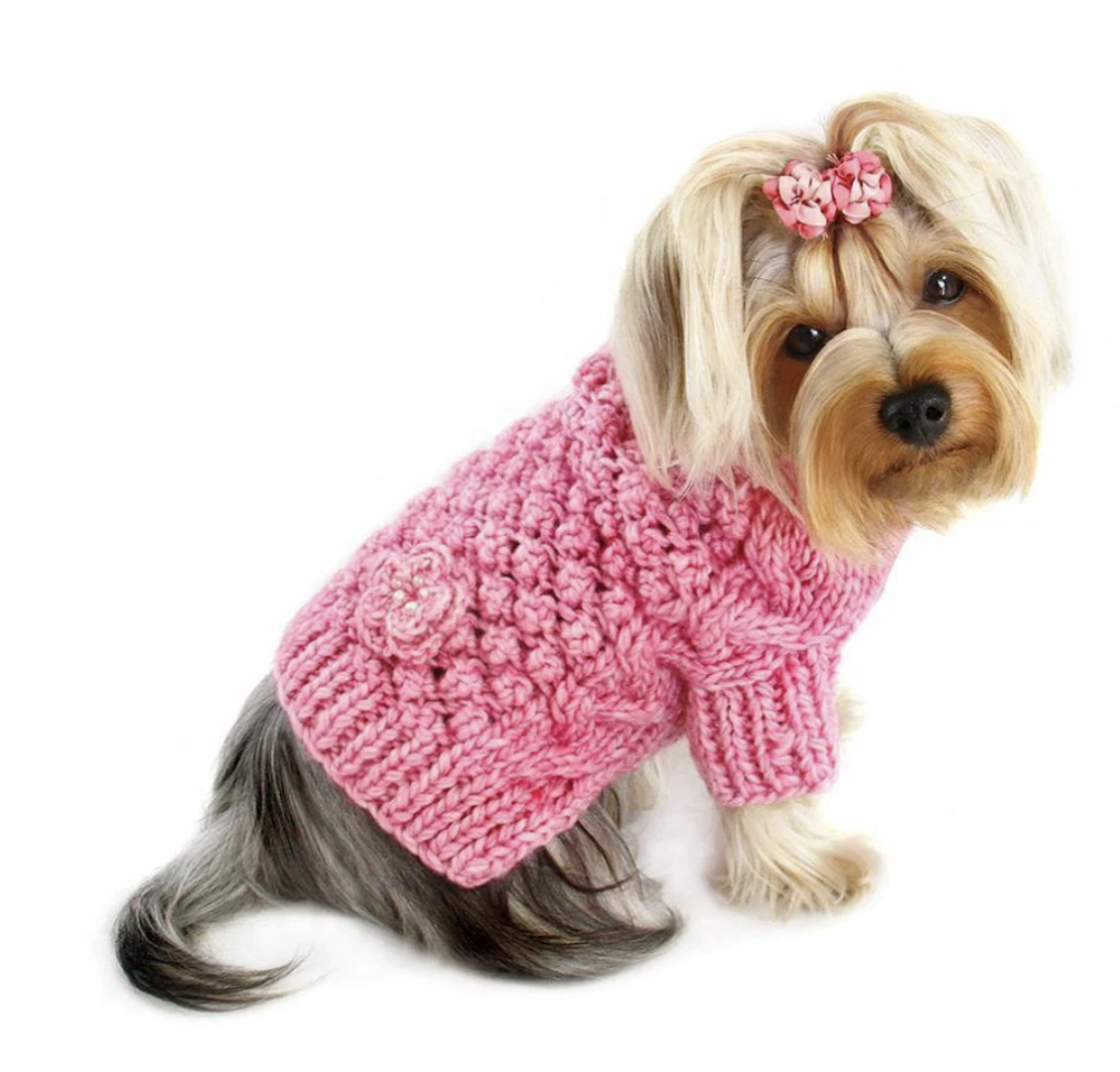 knit dog sweater
